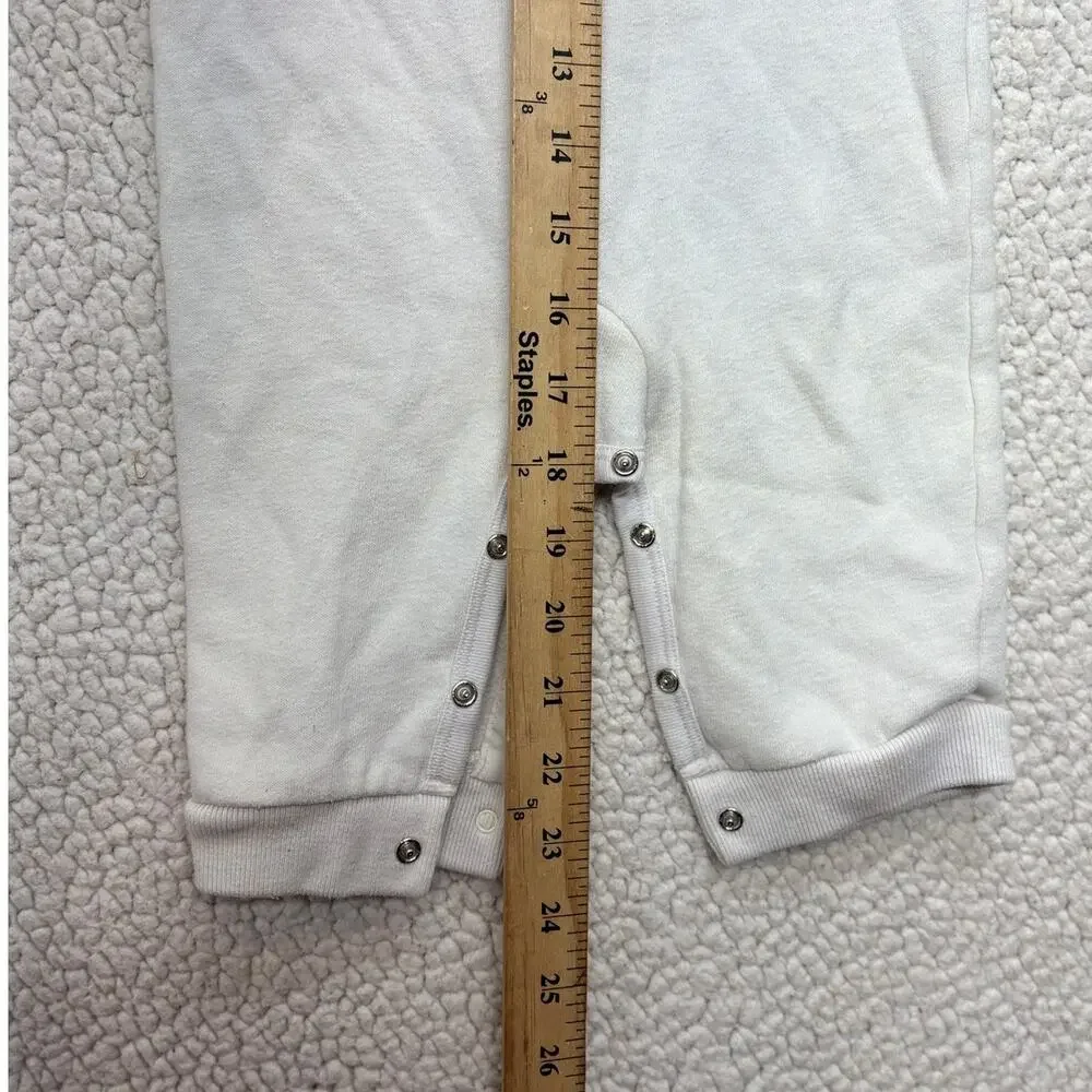 Vintage Ralph Lauren Coverall Baby 9M White Polo Bear Fleece One Piece Romper
